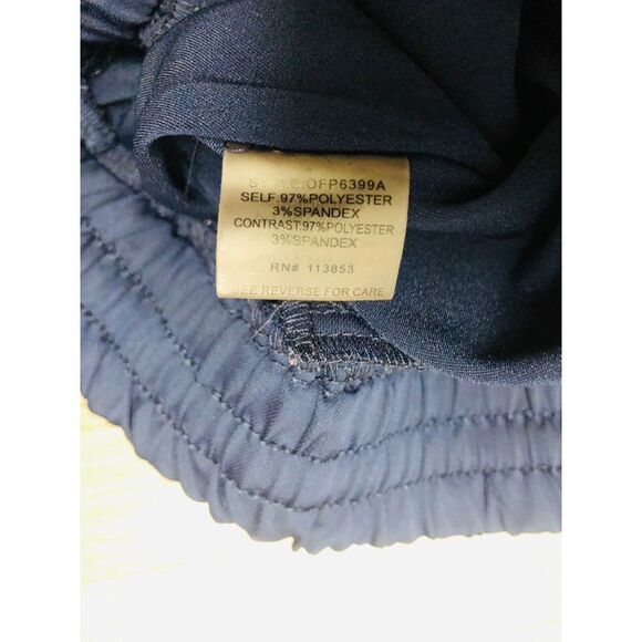 SUGAR LIPS Hi Waist Navy White Piping Ankle‎ Pants S Nautical Preppy - Picture 4 of 11